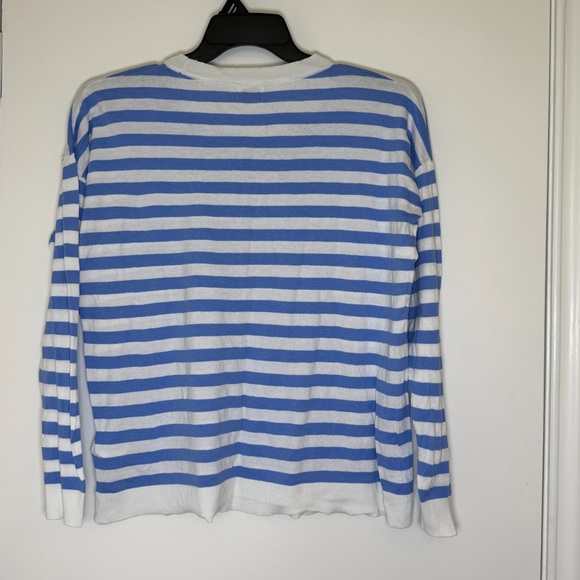 J. CREW Stripped Lightweight Sweater 100% Cotton Women’s size Small - Picture 3 of 7